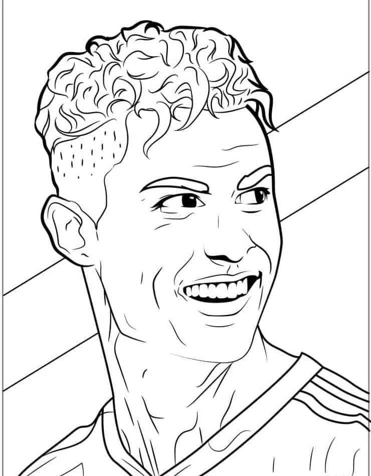 Dessin à colorier Cristiano Ronaldo #217380 issu de la collection Personnes célèbres, prêt à imprimer