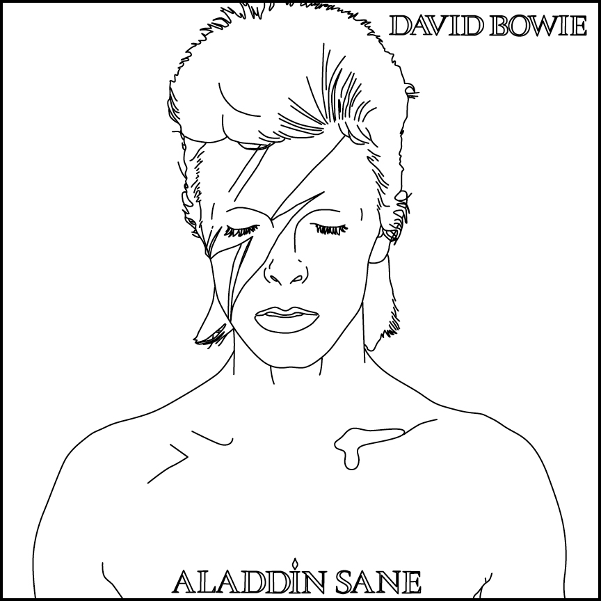 Coloriage gratuit David Bowie #122155 de la collection Personnes célèbres à imprimer