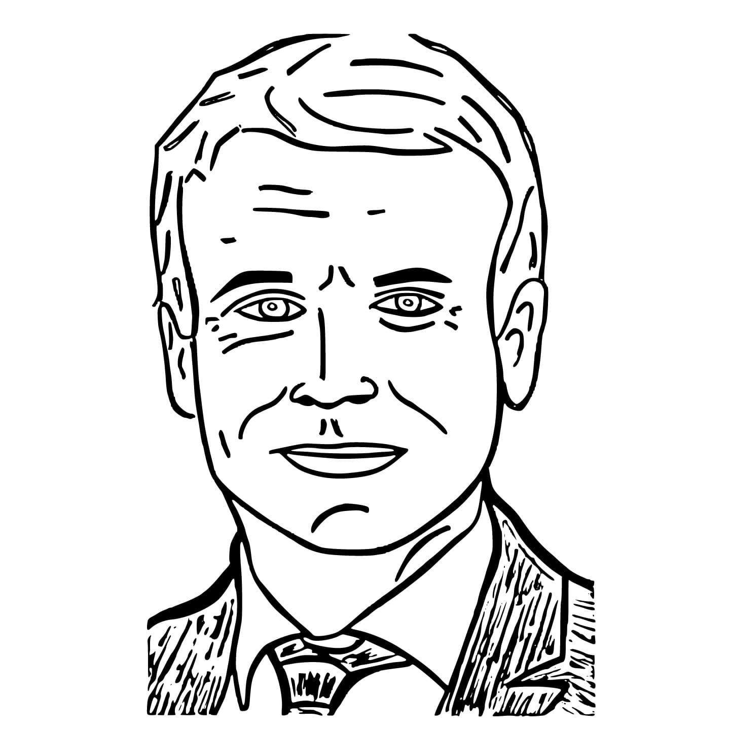 Dessin à colorier: Emmanuel Macron (Personnes célèbres) #188310 - Coloriages à Imprimer Gratuits