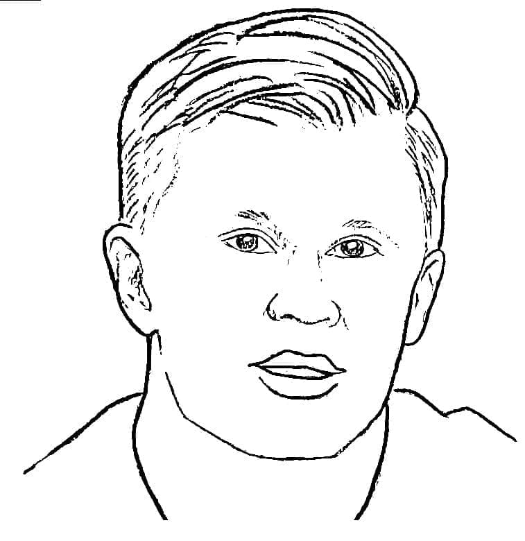 Coloriage à imprimer Erling Haaland #187085 de la série Personnes célèbres, gratuit pour enfants et adultes