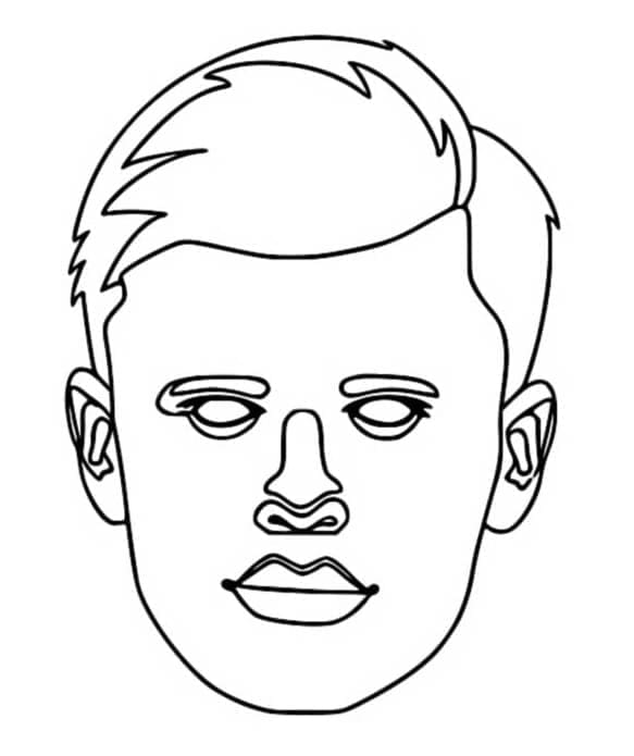 Dessin Erling Haaland #187095 à colorier de la série Personnes célèbres, gratuit à télécharger et imprimer