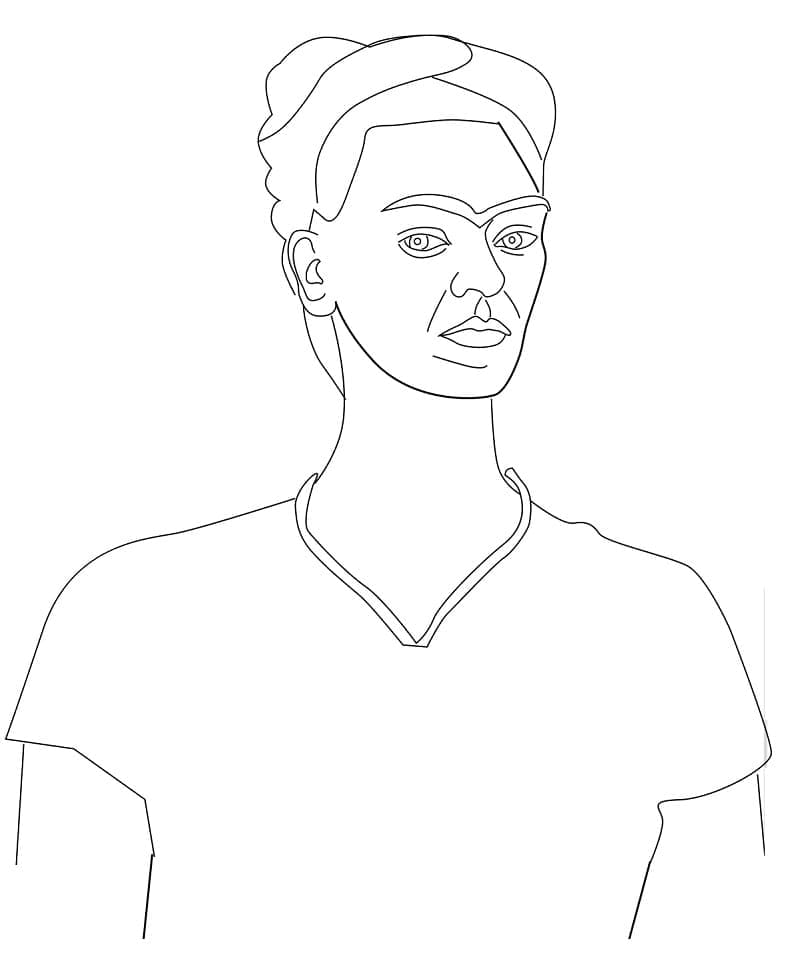 Coloriage gratuit Frida Kahlo #173539 de la collection Personnes célèbres à imprimer