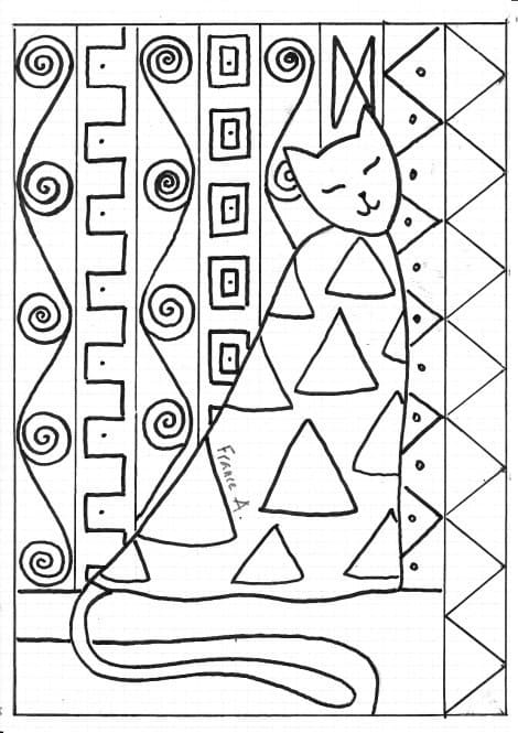 Joli coloriage Gustav Klimt #192232 de la collection Personnes célèbres, prêt à imprimer pour petits et grands