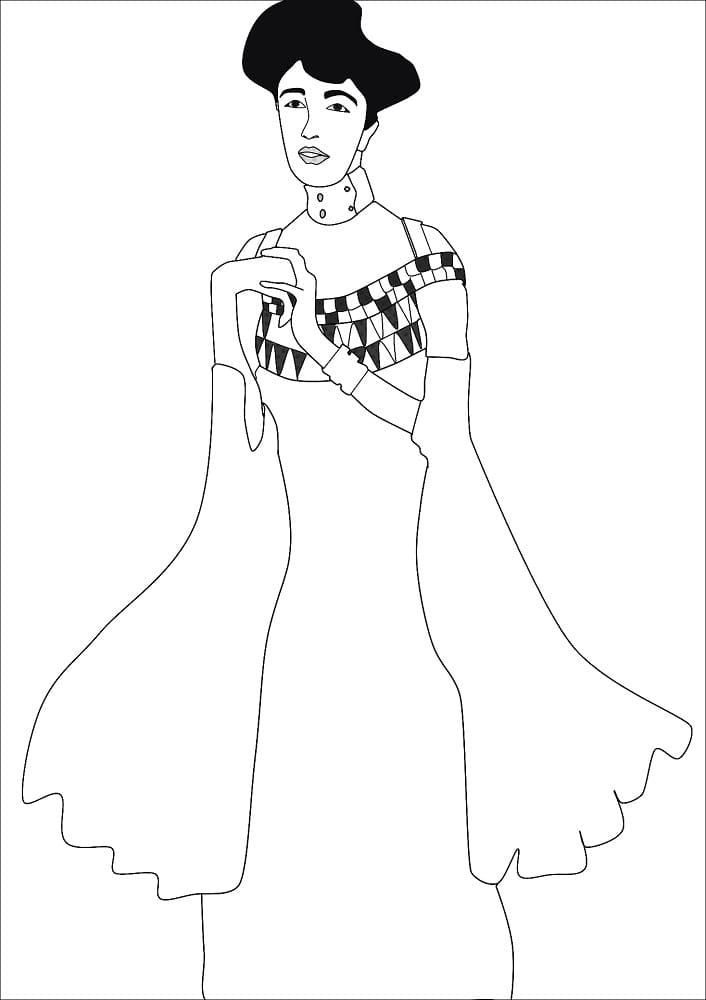 Coloriage gratuit Gustav Klimt #192246 de la collection Personnes célèbres à imprimer