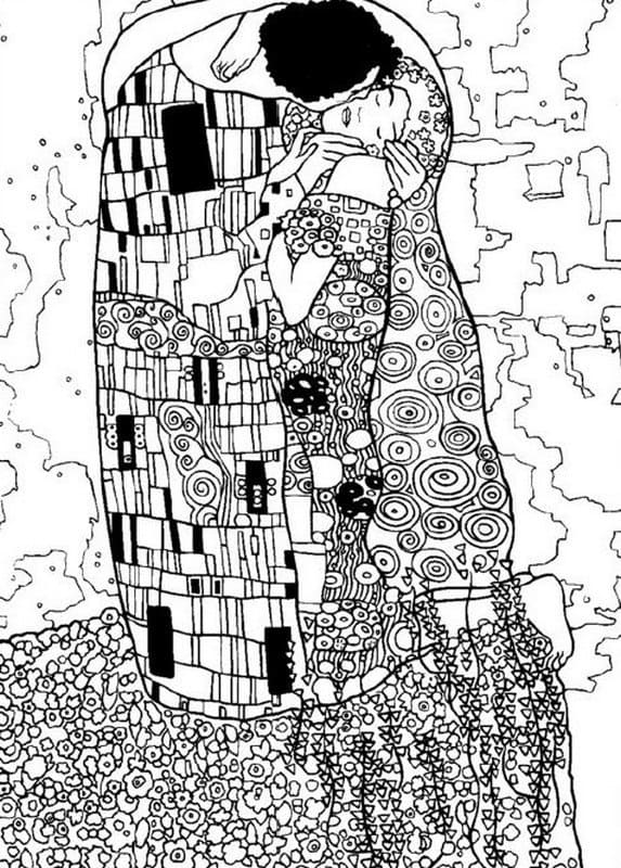 Dessin Gustav Klimt #192248 à colorier de la série Personnes célèbres, gratuit à télécharger et imprimer