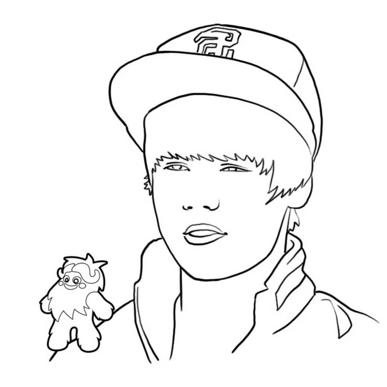 Coloriage imprimable Justin Bieber #122433 de la collection Personnes célèbres à colorier aux crayons