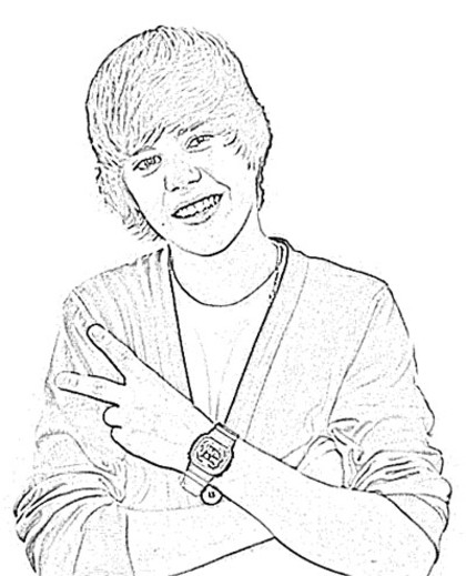 Coloriage à imprimer Justin Bieber #122448 de la série Personnes célèbres, gratuit pour enfants et adultes
