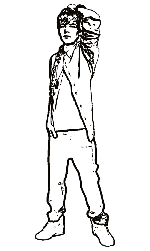 Coloriage Justin Bieber #122470 à imprimer gratuitement, extrait de la collection Personnes célèbres