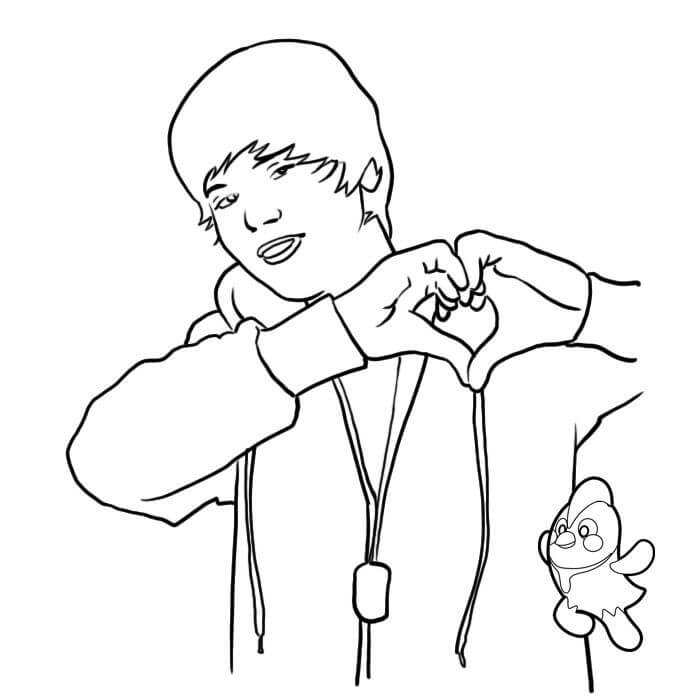 Coloriage gratuit Justin Bieber #172862 de la collection Personnes célèbres à imprimer