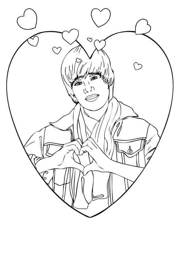 Coloriage imprimable Justin Bieber #172867 de la collection Personnes célèbres à colorier aux crayons
