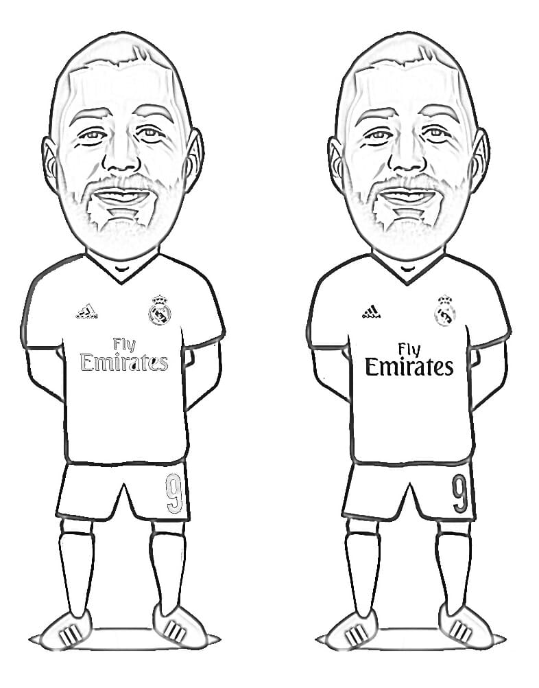 Coloriage gratuit pour enfants et adultes Karim Benzema #174726, collection Personnes célèbres
