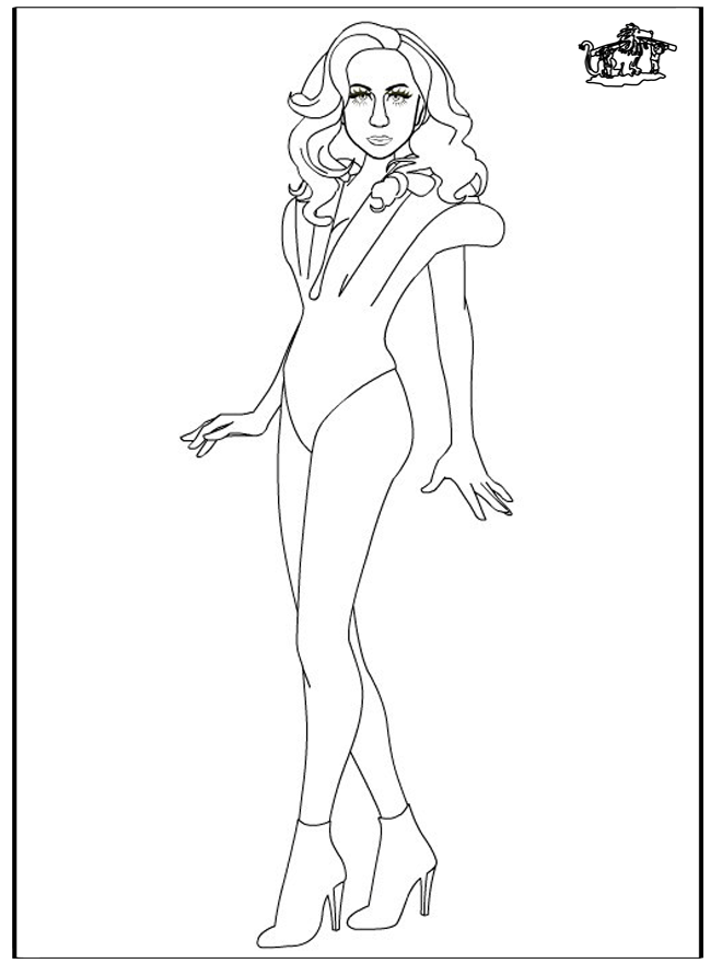 Dessin à colorier: Lady Gaga (Personnes célèbres) #123952 - Coloriages à Imprimer Gratuits