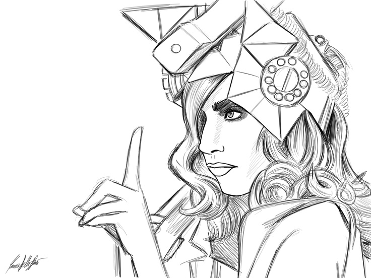 Dessin à colorier: Lady Gaga (Personnes Célèbres) #123955 - Coloriages à Imprimer Gratuits