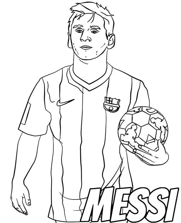 Coloriage gratuit Lionel Messi #171001 de la collection Personnes célèbres à imprimer