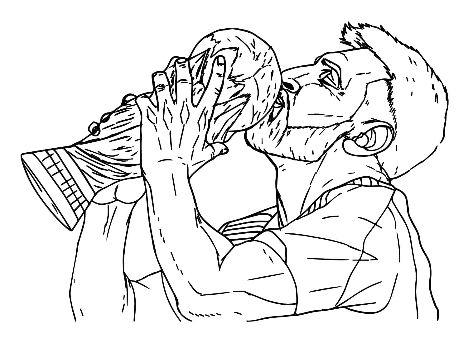 Illustration au trait Lionel Messi #193560 de la collection Personnes célèbres à colorier gratuitement