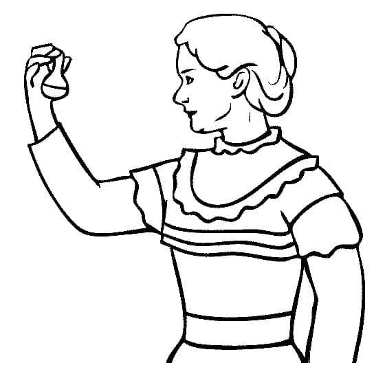 Dessin Marie Curie #173593 à colorier de la série Personnes célèbres, gratuit à télécharger et imprimer