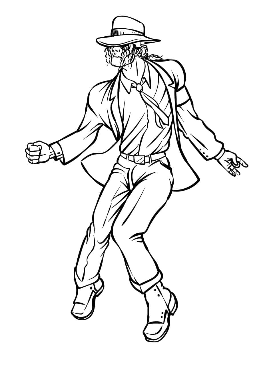 Coloriage gratuit Michael Jackson #212373 de la collection Personnes célèbres à imprimer
