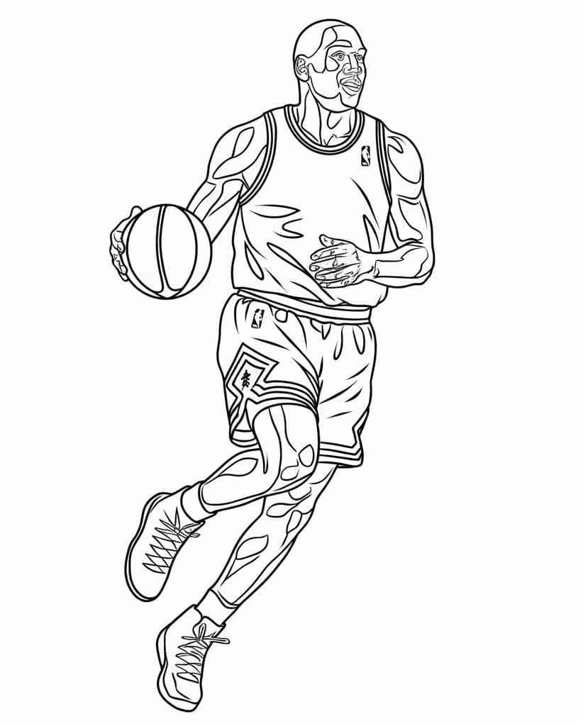 Coloriage gratuit Michael Jordan #217838 de la collection Personnes célèbres à imprimer
