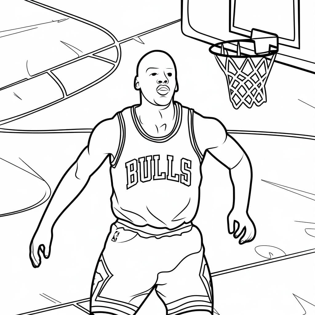 Coloriage gratuit Michael Jordan #217840 de la collection Personnes célèbres à imprimer