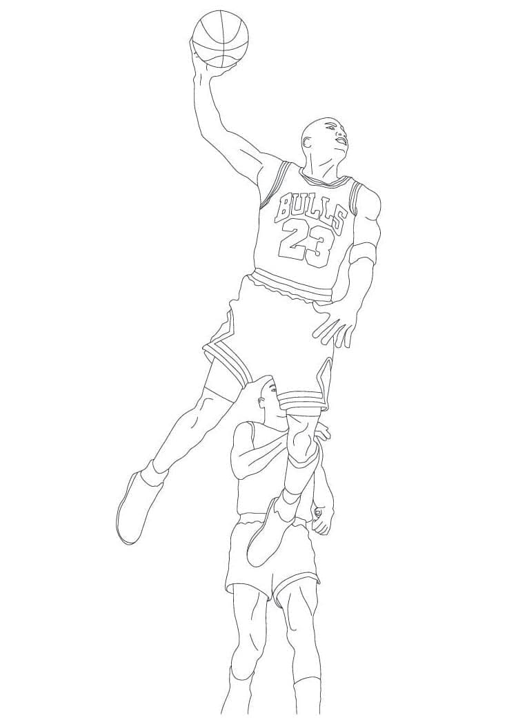Coloriage gratuit Michael Jordan #217849 de la collection Personnes célèbres à imprimer