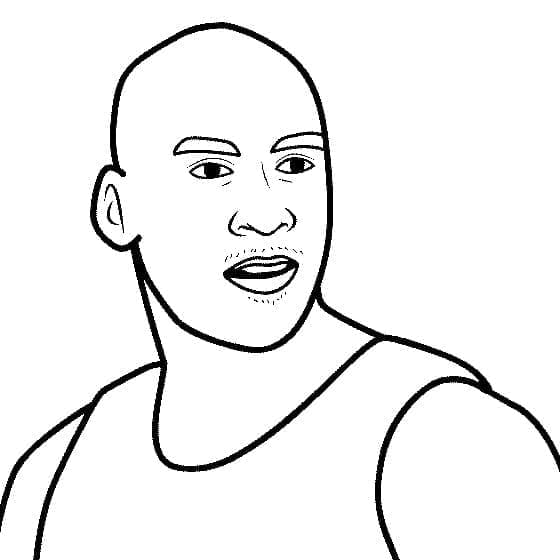 Coloriage gratuit Michael Jordan #217850 de la collection Personnes célèbres à imprimer