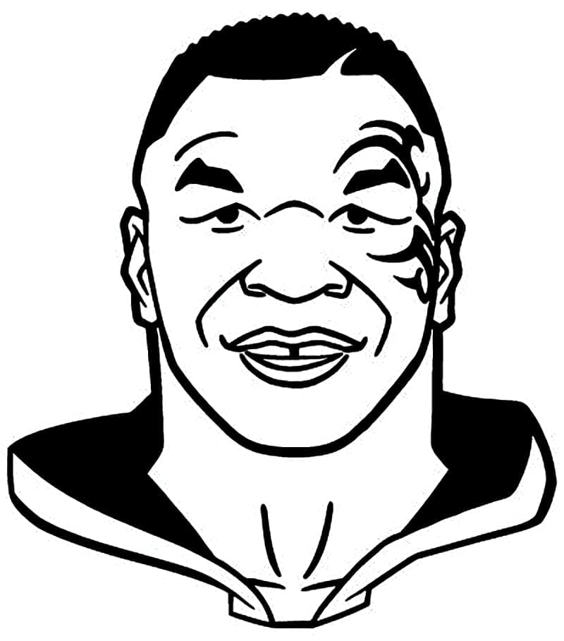 Coloriage gratuit Mike Tyson #174722 de la collection Personnes célèbres à imprimer