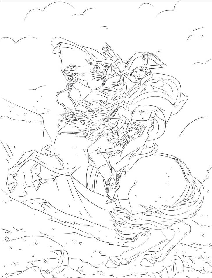 Coloriage gratuit Napoléon Bonaparte #174707 de la collection Personnes célèbres à imprimer