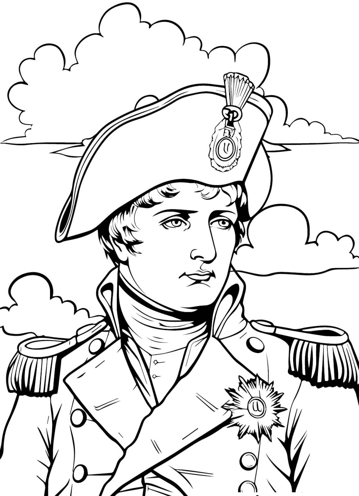 Coloriage gratuit Napoléon Bonaparte #218388 de la collection Personnes célèbres à imprimer