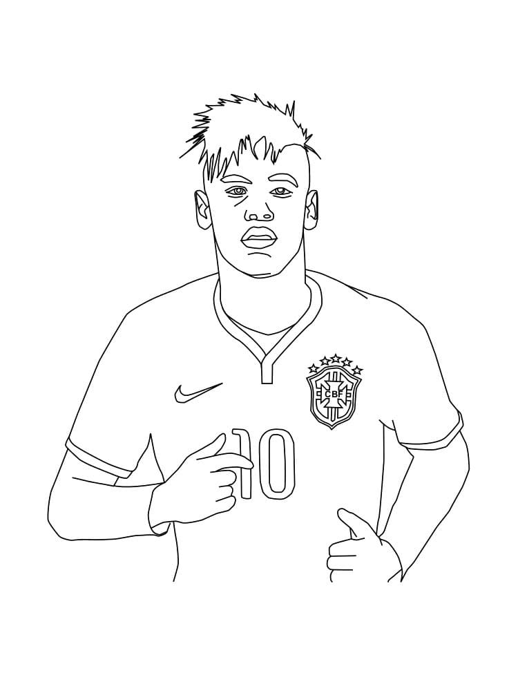 Coloriage gratuit Neymar #179459 de la collection Personnes célèbres à imprimer