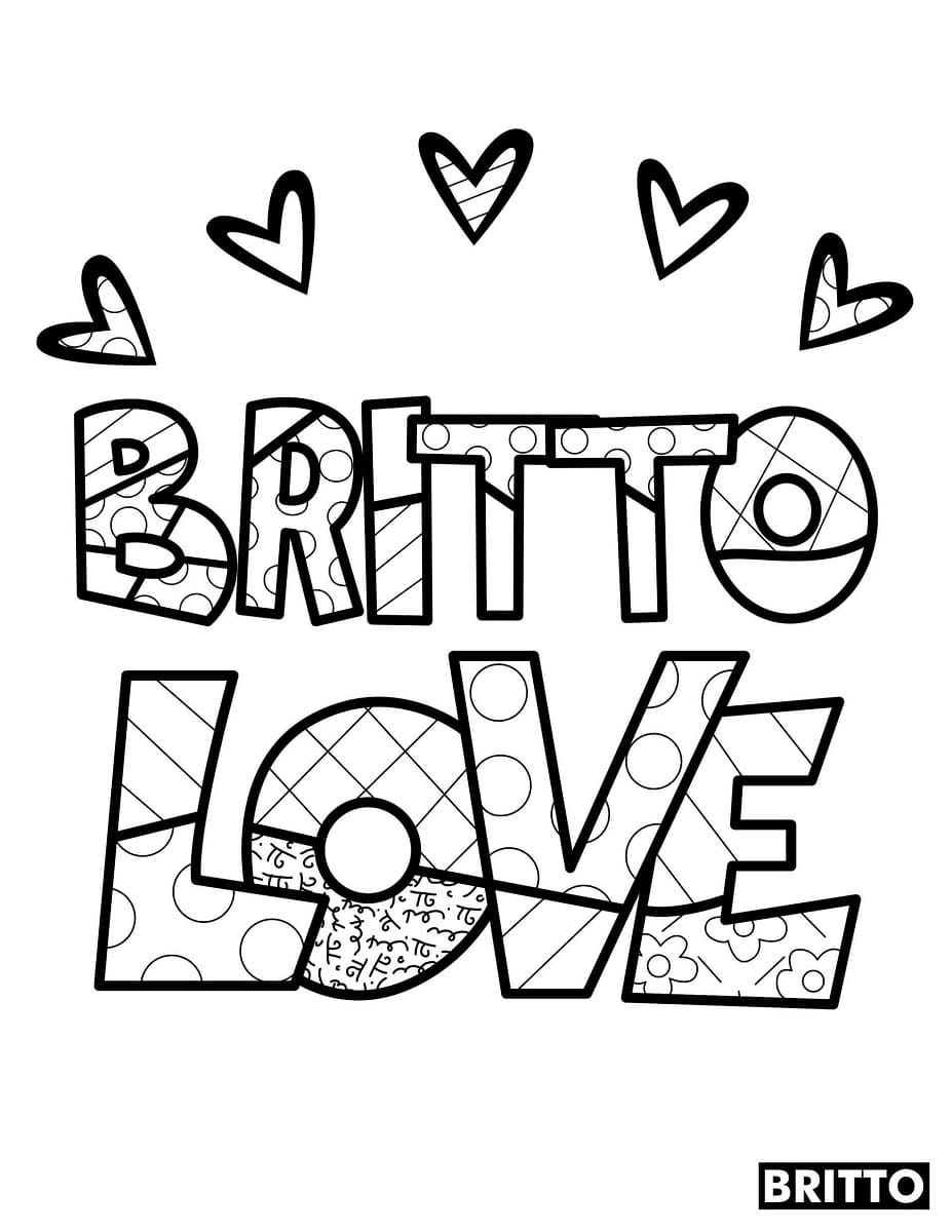 Coloriage gratuit Romero Britto #196820 de la collection Personnes célèbres à imprimer