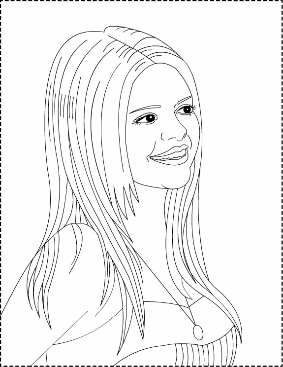 Coloriage gratuit Selena Gomez #123818 de la collection Personnes célèbres à imprimer