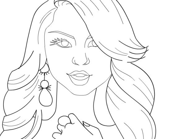 Dessin à colorier: Selena Gomez (Personnes célèbres) #123823 - Coloriages à Imprimer Gratuits