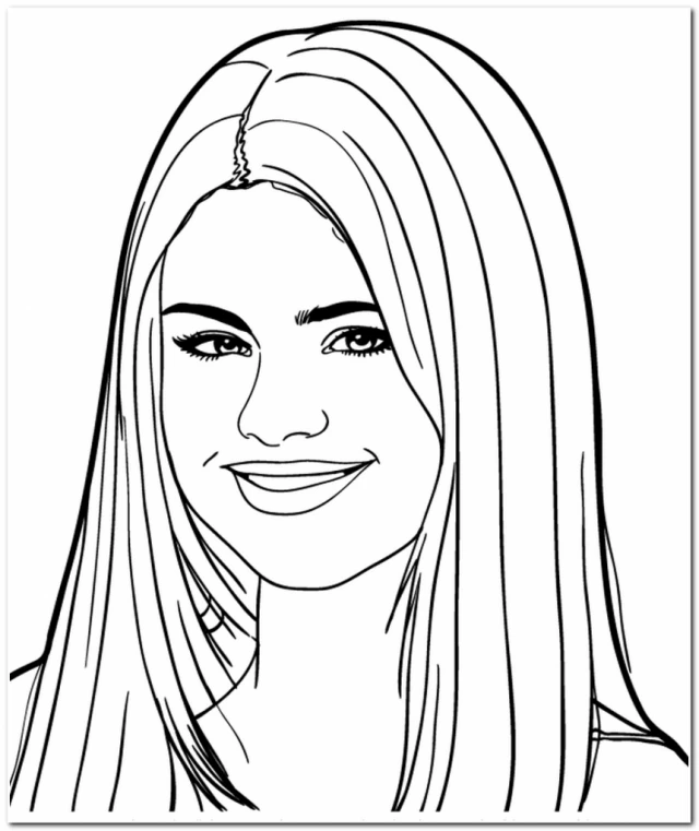 Coloriage gratuit Selena Gomez #123835 de la collection Personnes célèbres à imprimer