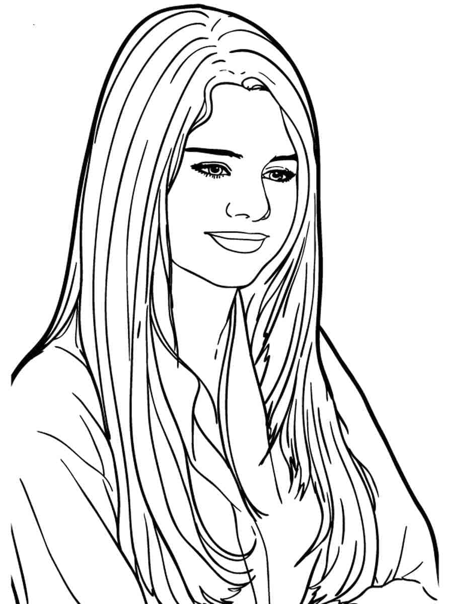 Coloriage gratuit Selena Gomez #214829 de la collection Personnes célèbres à imprimer
