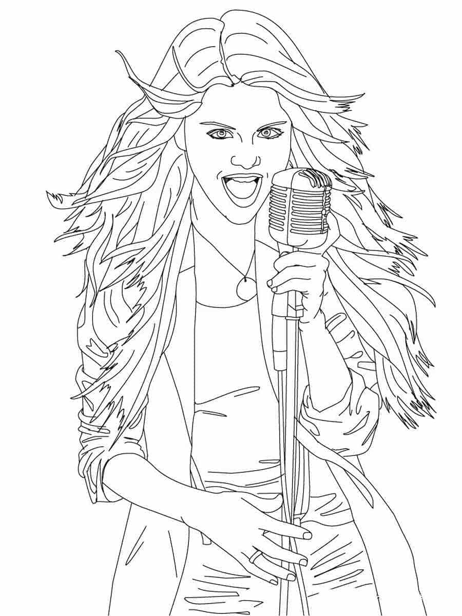 Coloriage gratuit Selena Gomez #214836 de la collection Personnes célèbres à imprimer