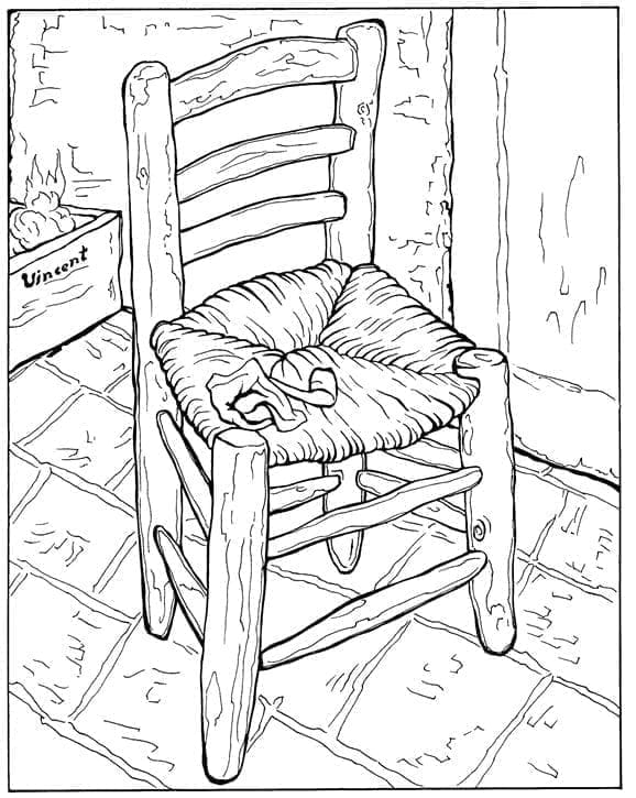Illustration au trait Vincent Van Gogh #219545 de la collection Personnes célèbres à colorier gratuitement