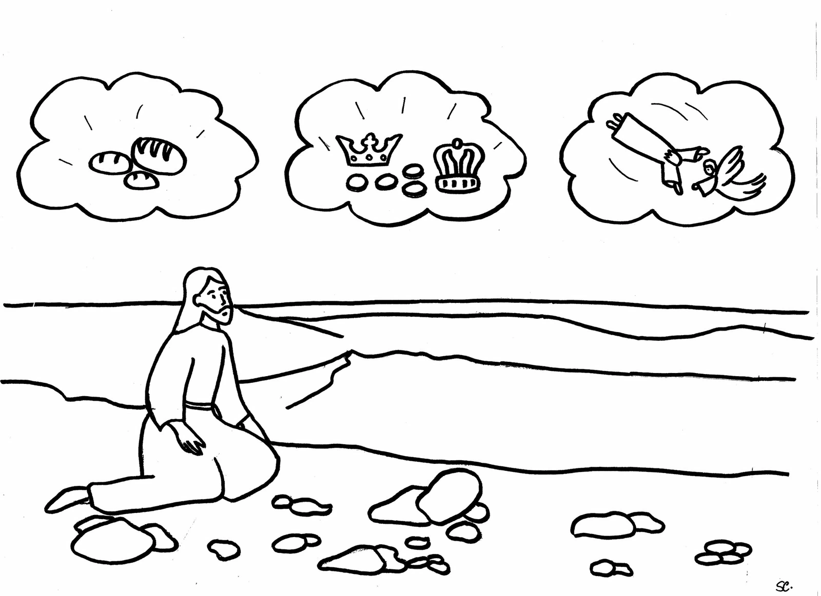 Dessin à colorier: Jesus (Religion et Mythologie) #98993 - Coloriages à Imprimer Gratuits