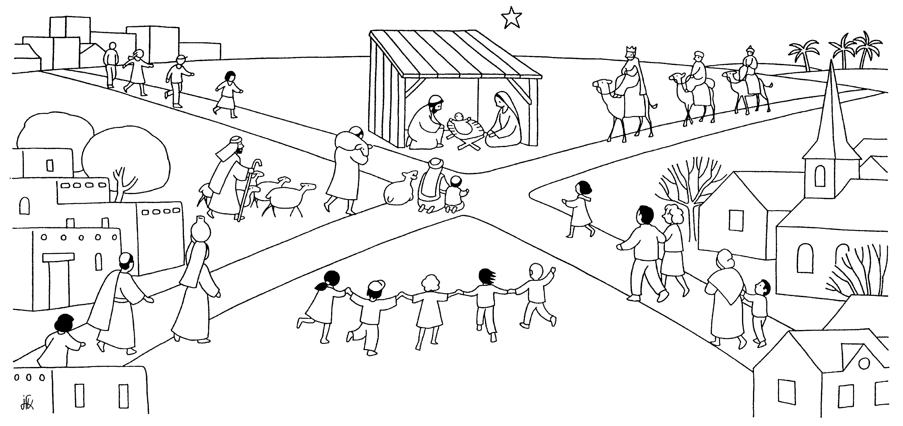 Dessin à colorier: Jesus (Religion et Mythologie) #99037 - Coloriages à Imprimer Gratuits