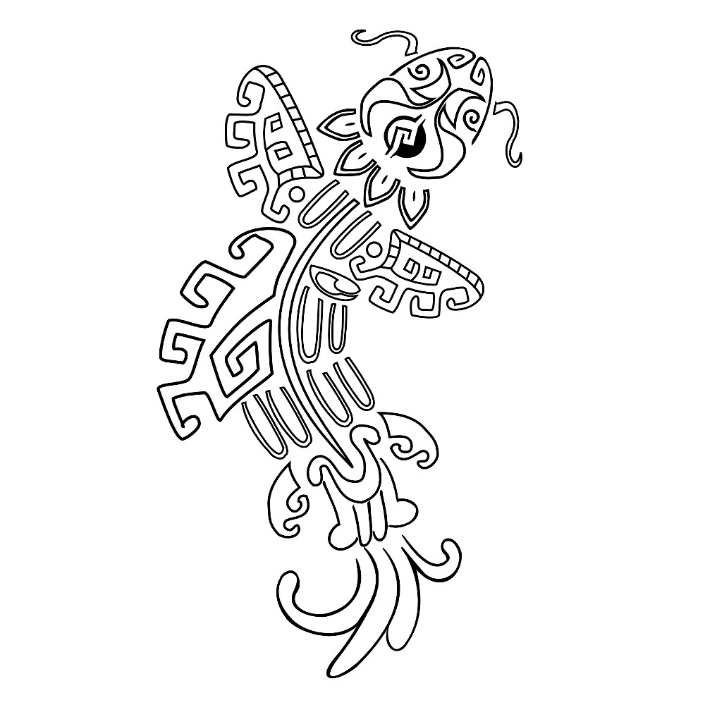 Coloriage imprimable Mythologie Aztèque #111652 de la collection Religion et Mythologie à colorier aux crayons
