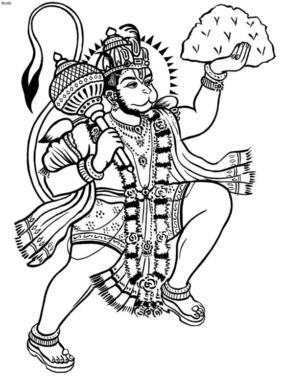Dessin à colorier: Mythologie Hindou (Religion et Mythologie) #109281 - Coloriages à Imprimer Gratuits