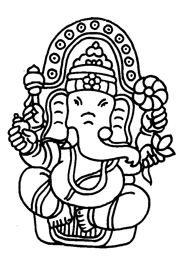 Dessin à colorier: Mythologie Hindou (Religion et Mythologie) #109316 - Coloriages à Imprimer Gratuits