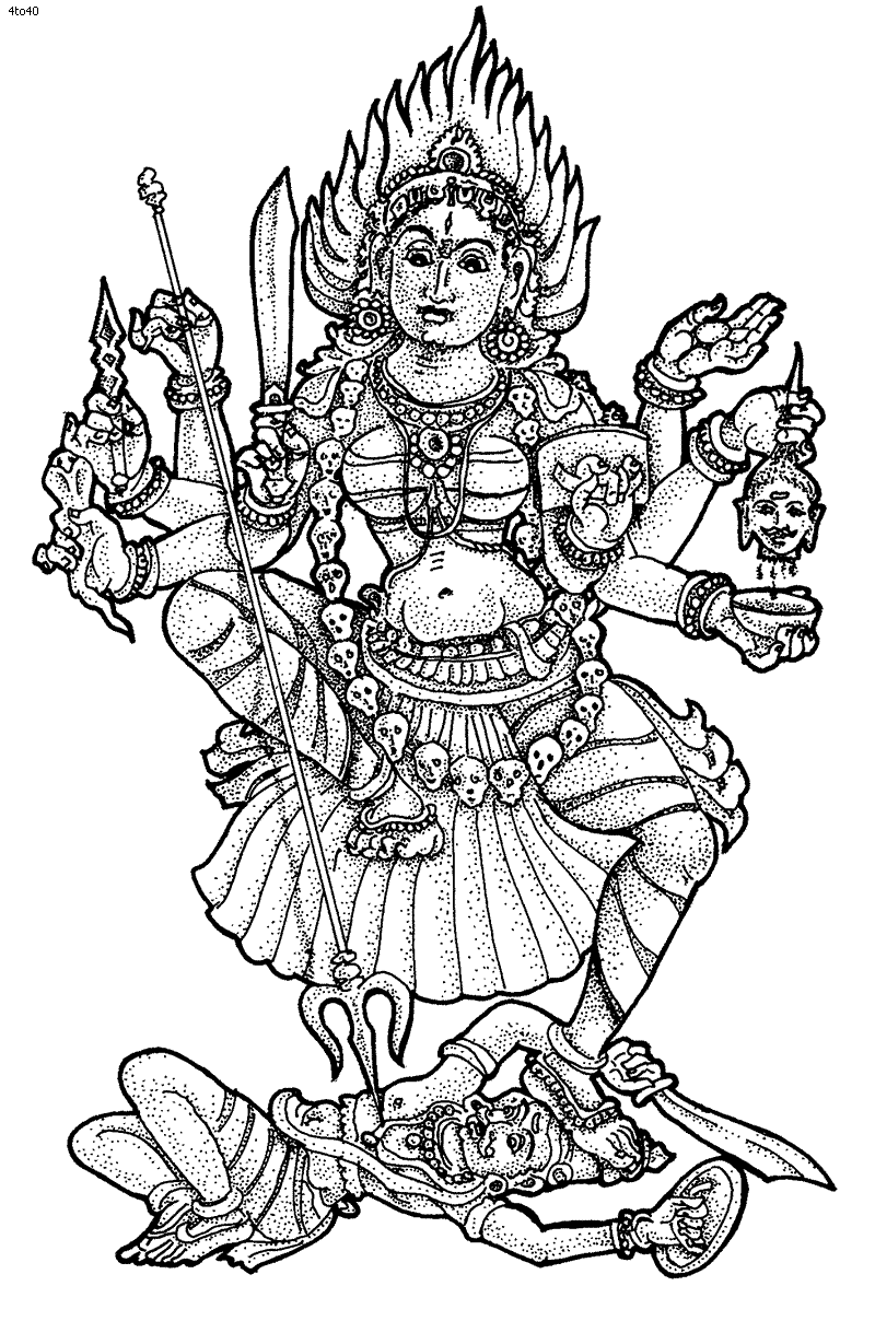 Dessin à colorier: Mythologie Hindou (Religion et Mythologie) #109418 - Coloriages à Imprimer Gratuits