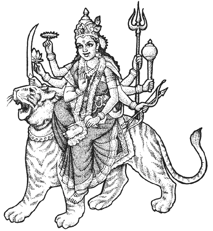 Coloriage Mythologie Hindou #109436 à imprimer gratuitement, extrait de la collection Religion et Mythologie