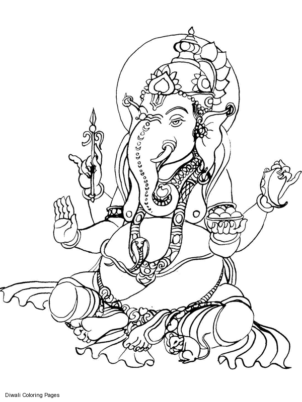 Dessin à colorier: Mythologie Hindou (Religion et Mythologie) #109437 - Coloriages à Imprimer Gratuits