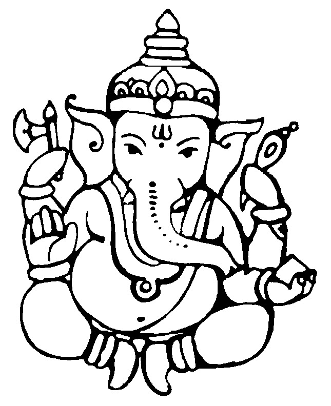 Dessin à colorier: Mythologie Hindou (Religion et Mythologie) #109540 - Coloriages à Imprimer Gratuits