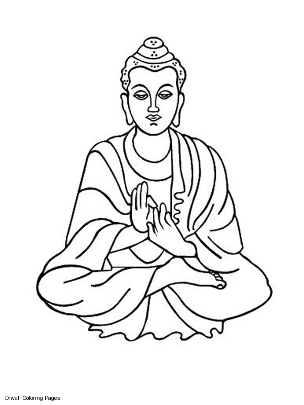 Dessin à colorier: Mythologie Hindou: Bouddha (Religion et Mythologie) #89506 - Coloriages à Imprimer Gratuits