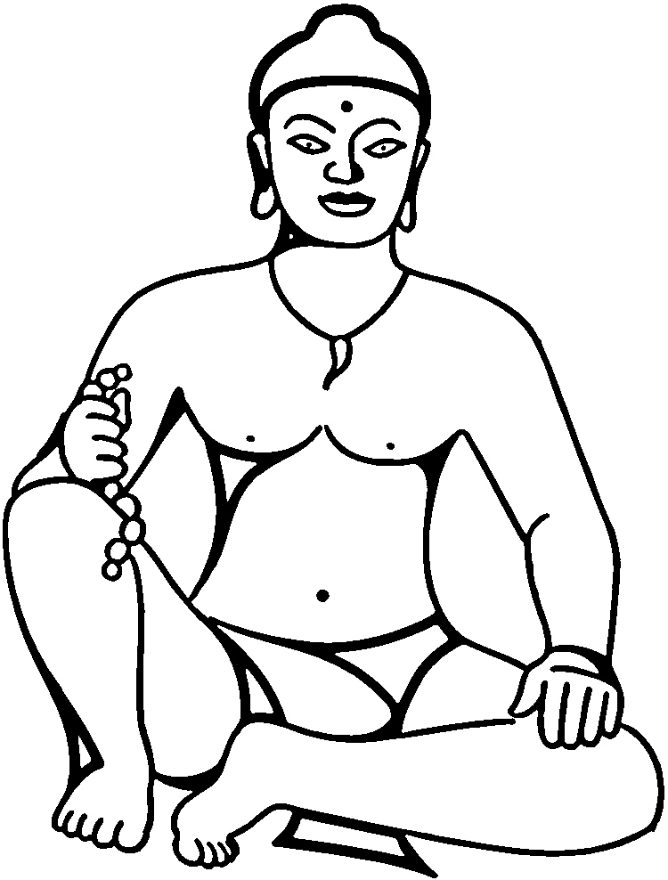 Dessin à colorier: Mythologie Hindou: Bouddha (Religion et Mythologie) #89507 - Coloriages à Imprimer Gratuits