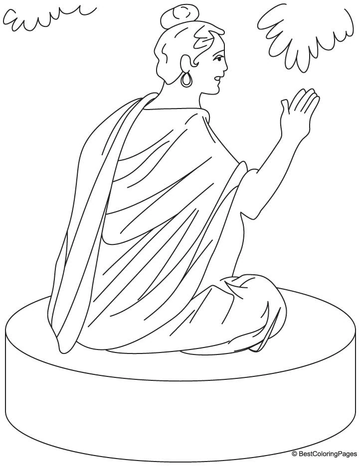 Coloriage gratuit Mythologie Hindou: Bouddha #89511 de la collection Religion et Mythologie à imprimer