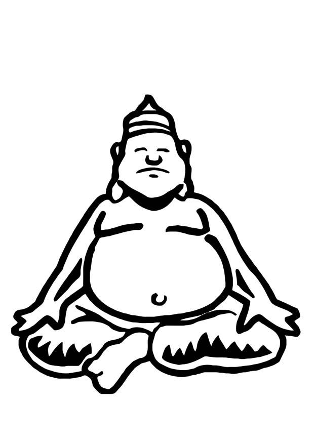 Dessin à colorier: Mythologie Hindou: Bouddha (Religion et Mythologie) #89526 - Coloriages à Imprimer Gratuits