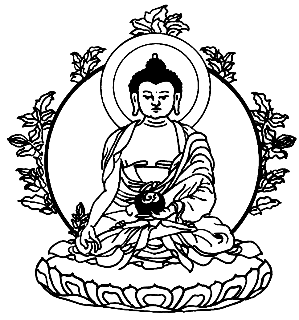 Dessin à colorier: Mythologie Hindou: Bouddha (Religion et Mythologie) #89540 - Coloriages à Imprimer Gratuits